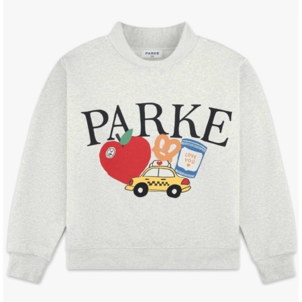 Official Parke Light Gray MOCK Sweatshirt with Colorful Graphic